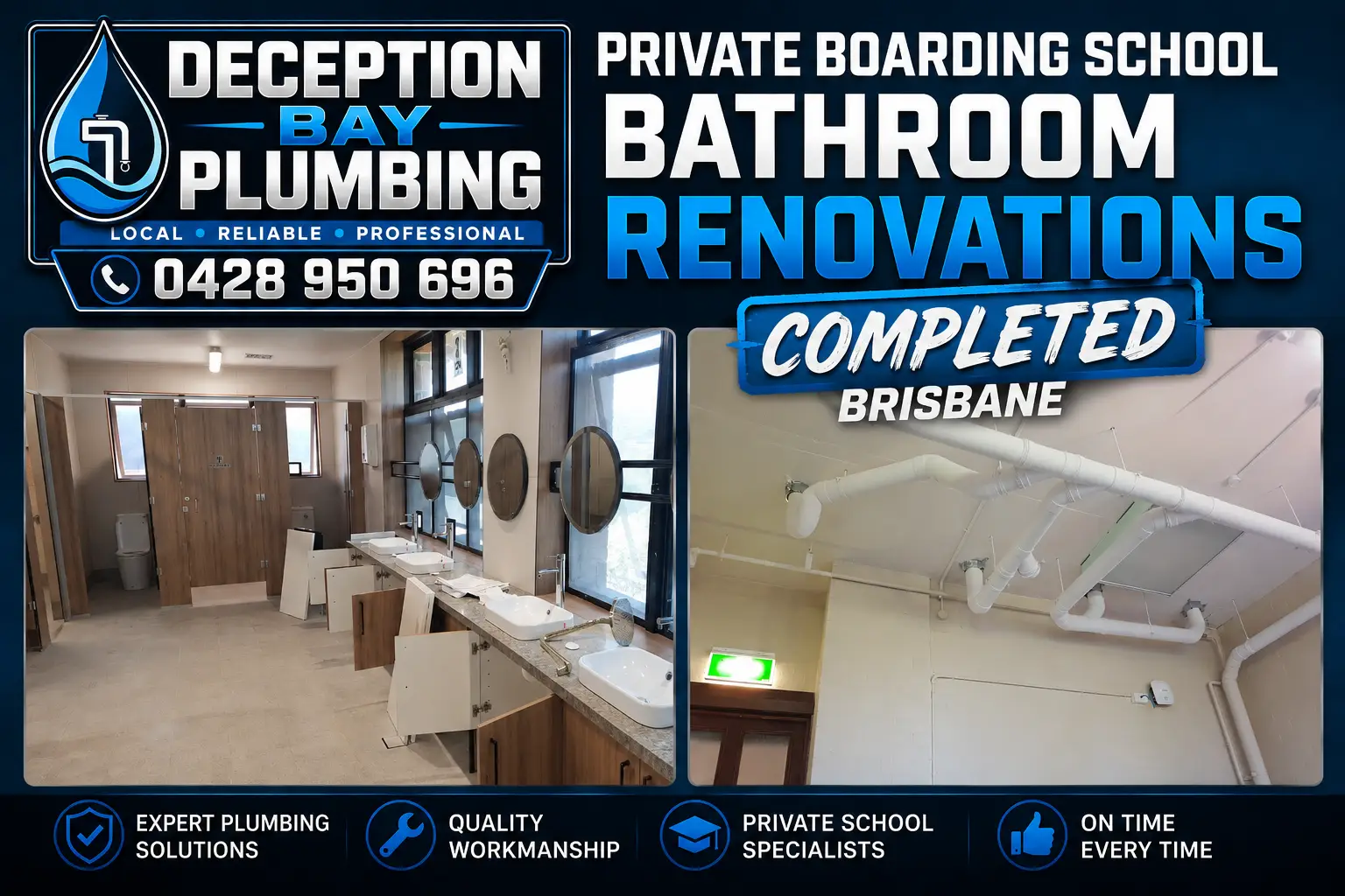 Private Boarding School Bathroom Renovations Completed in Brisbane